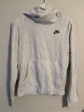 Nike Heather Gray Pullover Hoodie with Swoosh Tag